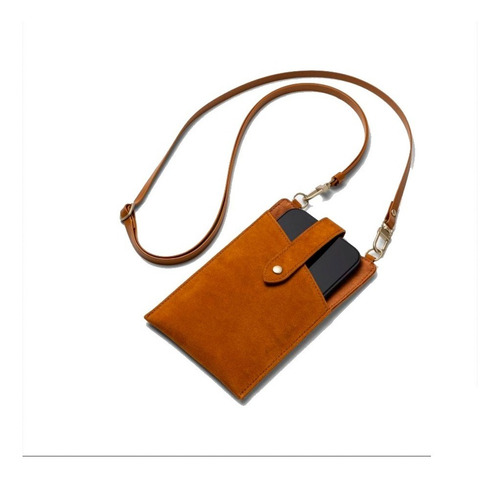 Bolsa Funda Para Teléfono, Tarjetas Con Correa De Gamuza.