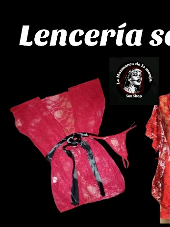 Lencería Sexy Bata Con Hilo Dental Roja 