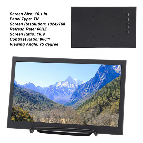 Monitor De Interfaz Multimedia Hd Con Pantalla Ips Pequeña D