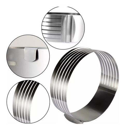 Imagem 7 de 7 de Fatiador De Bolos Em Aço Inox Expansível - Prana