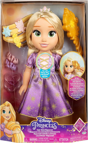 Disney Princess Muñeca Rapunzel Brilla Cabello Luces Y Canta