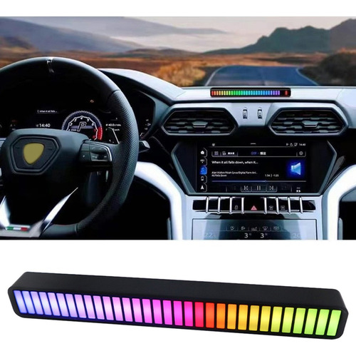 Rgb Led Música Rítmica Activada Por Voz Luz Control De