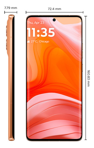 Celular Motorola Moto Edge 50 512gb 12gb Ram Naranja Certificación Militar