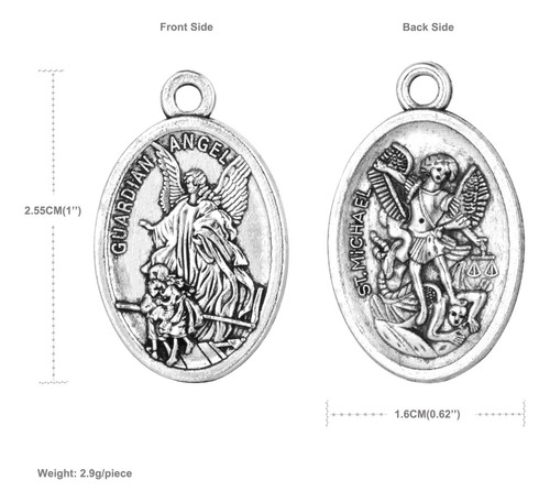 25pcs Guardian Angel Archangel Saint Michael Medal Charms