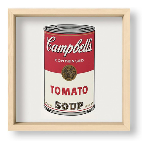 Cuadros Popart 20x20 Box Natural Campbells Tomato Soup