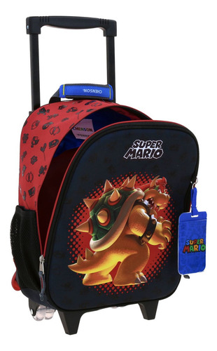 Mochila Chica Con Ruedas Chenson Mario Bros Bowie
