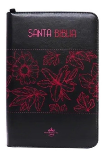 Biblia Reina Valera 1960 Letra Grande Cierre Negro Rosa Qr 