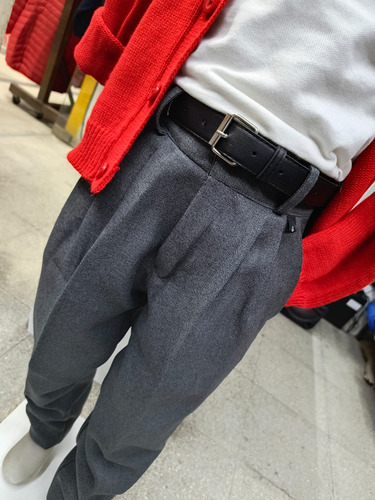 Pantalón De Vestir Gris Zarga Corte Chino De Niño