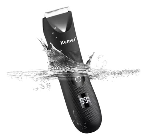 Barberpro Íntimus Aparador Pelo Kemei Km-1840 À Prova D'água Preto