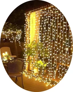 Luces de navidad y decorativas Genérica Chino cascada cortina solar 3m de largo