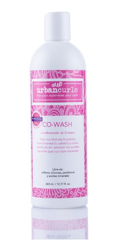 Imagen 1 de 8 de Co-wash Urban Curls Para Rizos 360 Ml