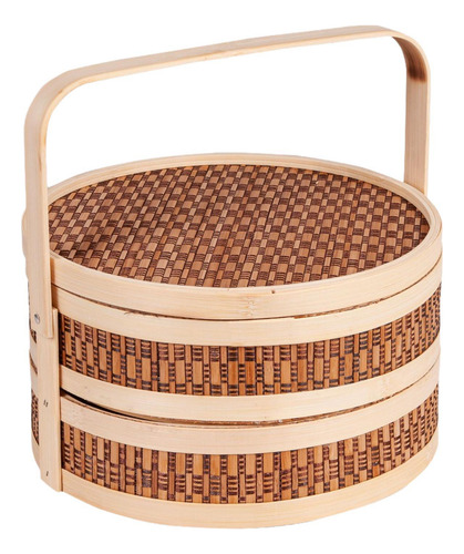 Cesta De Bambu Para Pastelaria, Camada Dupla, Cesta De ,