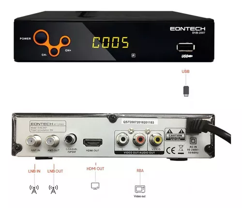 Sintonizador Tv Digital Hd Isdbt + Antena Interior Dimm