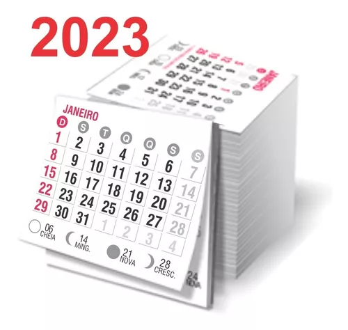 100 Mini Calendário Para Ima De Geladeira 4.5x5 Cm Ano 2022 | Ferdan Grafica