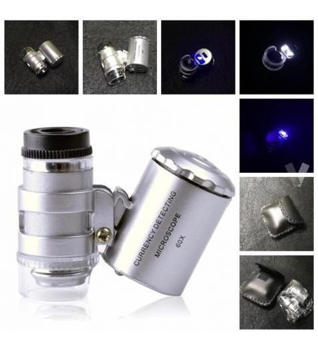 Microscopio Lupa 60x Luz Led/uv - Portátil