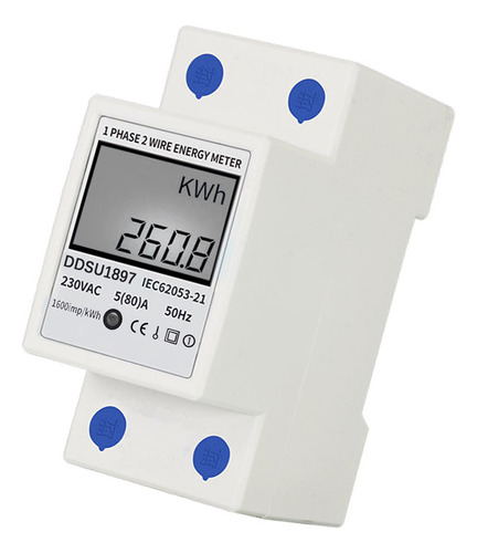 Medidor De Energía Digital Monofásico Din Rail Medidor De El