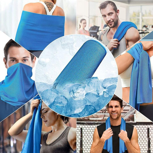 Paquete De 4 Toallas Refrescantes Para Cuello Y Cara Multicolor (azul, Verde, Rojo Rosa, Gris)