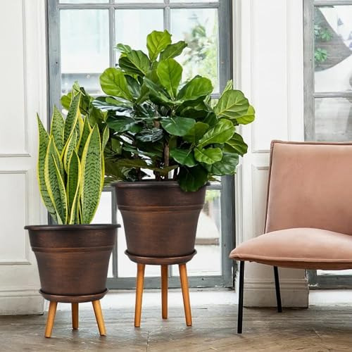 Conjunto De 4 Macetas Para Plantas De 11 Pulgadas, Macetas