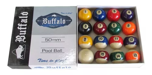 Ref: E13218-54 - Jogo de Bolas Para Bilhar Numeradas 54mm Buffalo