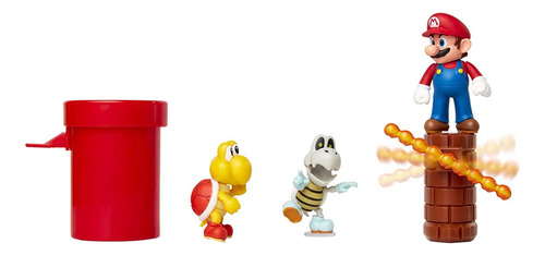 Figura Super Mario Set Diorama Mazmorra - Jakks