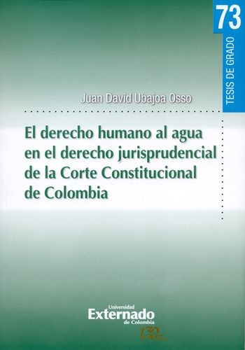 Libro Derecho Humano Al Agua En El Derecho Jurisprudencial