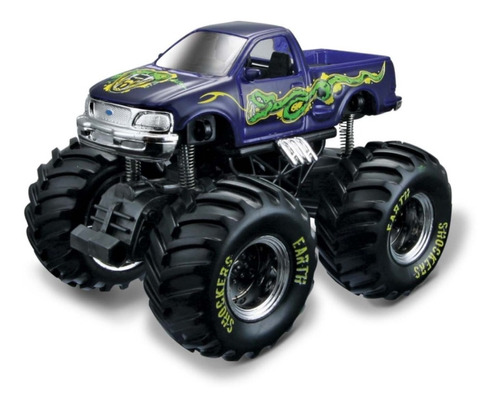 Monster Jam Truck Ford 4x4 Maisto Earth Shockers Metal 1:43