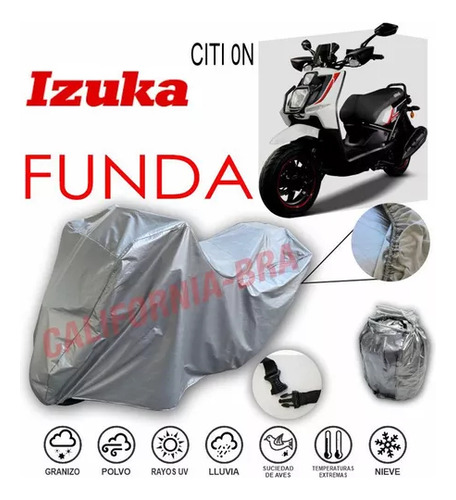 Cubierta Afelpada Con Broche+ojillos Motoneta Izuka Citi 0 N