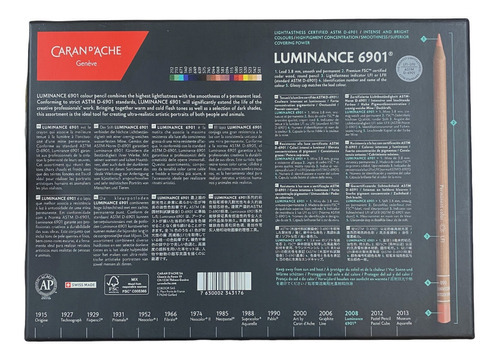 Lápis de cor Luminance Portrait 20p Carandache Skin Tones