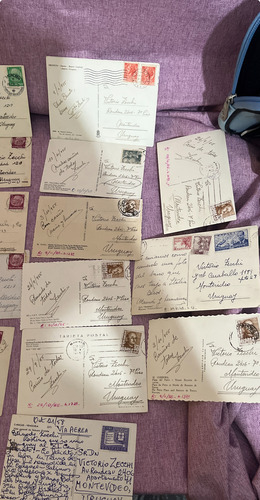 Tarjeta Postal Sellos De Europa 21 Tarjetas Postales Antigua (Usado)