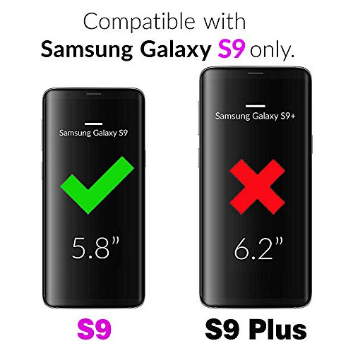 Funda Para Samsung Galaxy S9 Morado Piel Sintetica