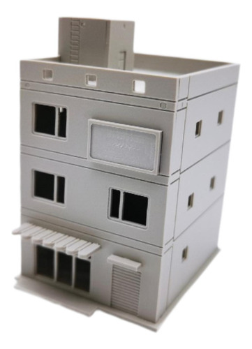1/87 Escena De Arquitectura De Casa 8.6cmx11.7cmx15cm