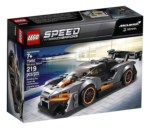 Bloques para armar Lego Speed Champions McLaren Senna 219 piezas en caja