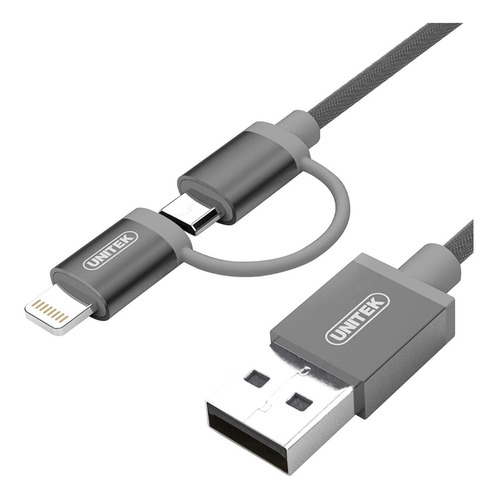 Cable Celular Lightning + Micro Usb iPhone Samsung - Unitek