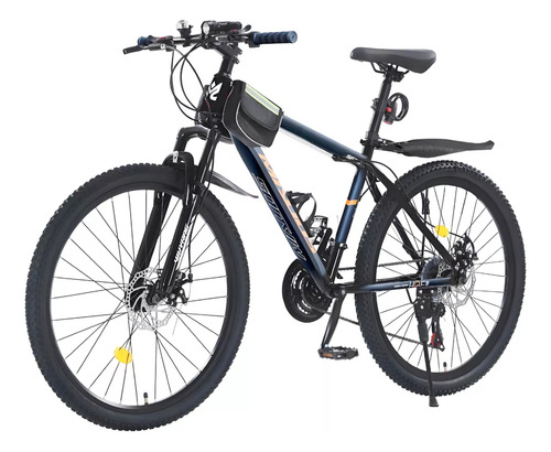 Bicicleta De Montaña Con Marchas Con Amortiguación Suspensión Delantera 21 Velocidades Josbru CJ-002 Negro