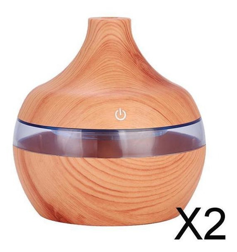 2xwood Grain Usb Led Difusor De Aceite Esencial Para El