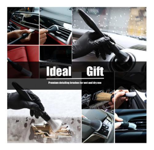 Kit 5 Cepillos Para Detalles Interiores-exteriores Automóvil