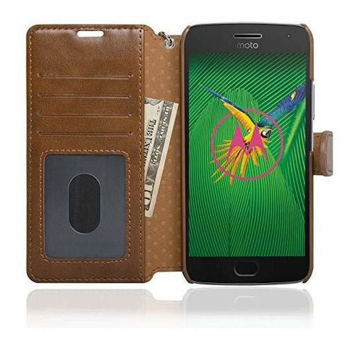 Navor Funda Para Billetera Motorola Moto G5 Plus Zevo Slim F