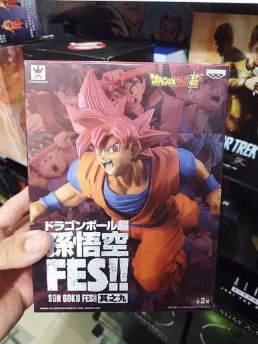 ESTÁTUA DRAGON BALL SUPER GOKU SUPER SAYAJIN GOD FES BANPRESTO