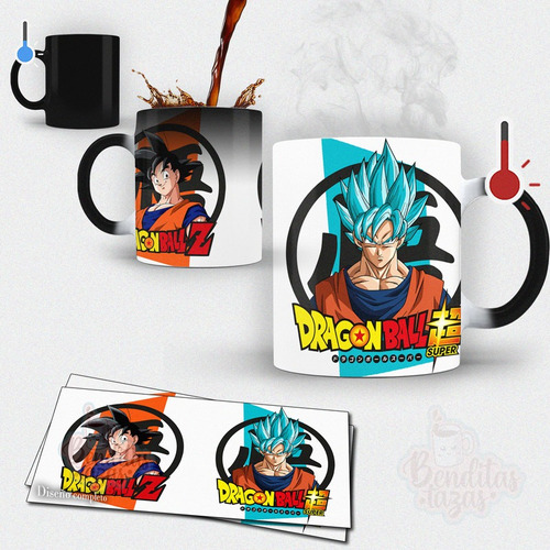 Taza Mágica Dragon Ball Z Y Super Goku Modelo 2