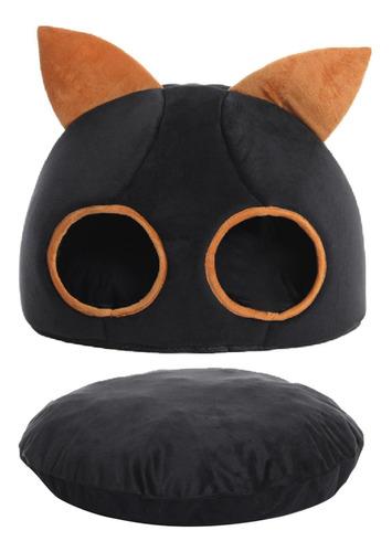 Cama De Gato Semi Cerrado Dog Nido De Gato M Negro