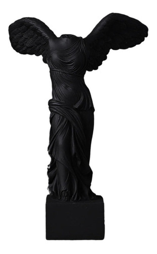 Pequeña De Samotracia Griega Estatua El 10x15cm Negro