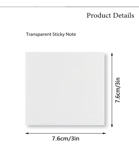 300 Notas Adhesivas Transparentes Coloridas Impermeables