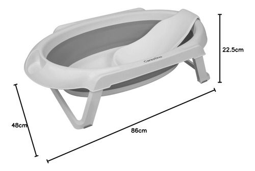 Bañera Plegable Con Soporte Ipanema Gris