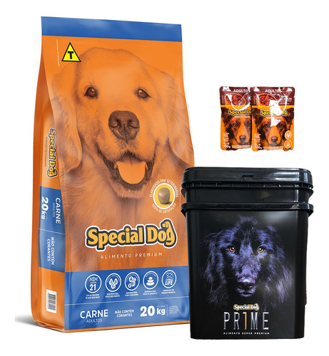 Comida Perro Adulto Special Dog 20 Kg + Contenedor + Regalos