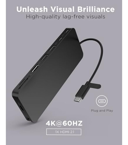 Lenovo Usb-c Slim Travel Dock, 8 Ports, Up To 65w