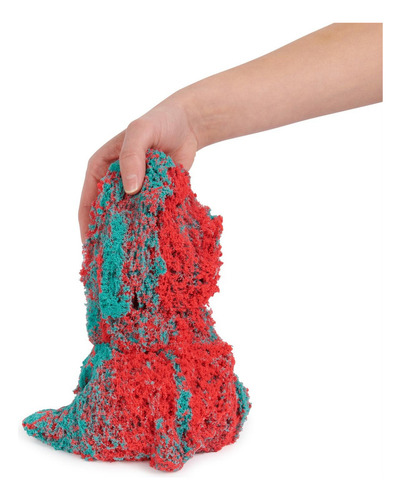 Arena Kinetic Sand Mold N' Flow Con Accesorios De 680g 3+ Rojo Y Azul