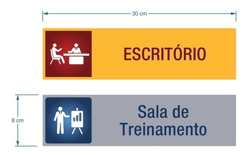 Placa Recepção Identificação Sala Departamento Personalizada