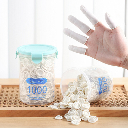 - 300x Cunas Desechables De Látex Para Dedos Guantes