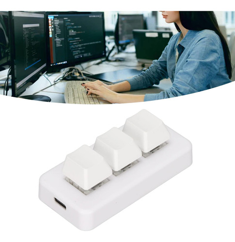 Teclado Gowenic Mini Programmable, 3 Keys Mechro Mechanical