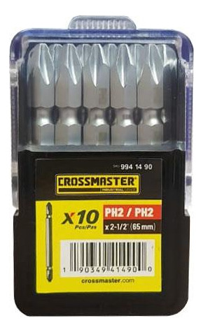 Puntas Atornillador Phillips #2 10 U Crossmaster 9941490